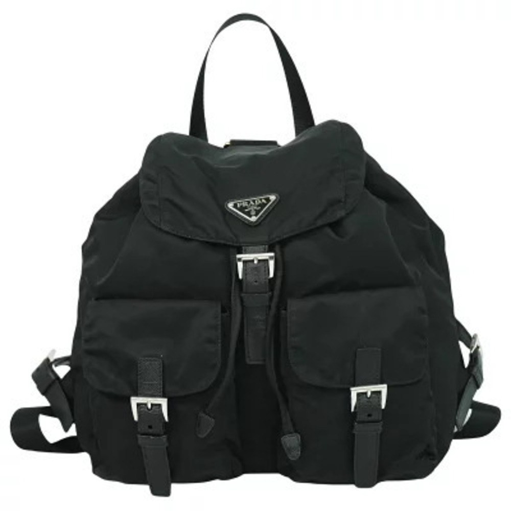 Prada Vela Tessuto Backpack Black